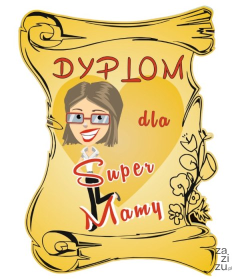 Dyplom dla Super Mamy 18 x 13 cm. P556W1 Dyplom dla Super Mamy 18 x 13 cm. P556W1