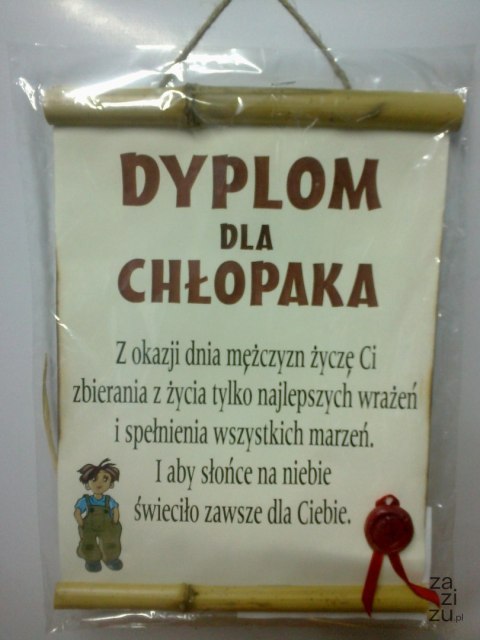 Dyplom na Dzień Chłopaka Dyplom na Dzień Chłopaka
