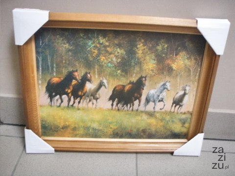 Obraz w drewnianej ramie 30x40 KONIE 7768 Obraz w drewnianej ramie 30x40 KONIE 7768