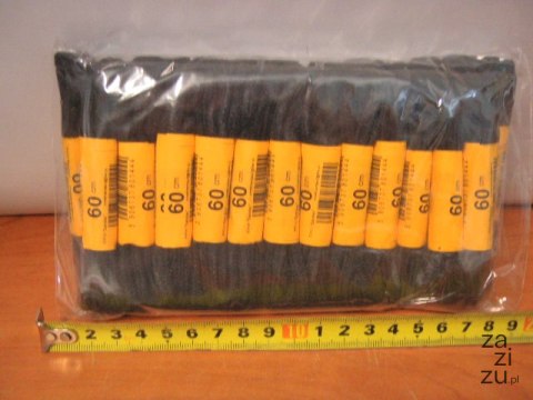 Sznurowadła 25par 60cm czarne grube kręcone 1114 Sznurowadła 25par 60cm czarne grube kręcone 1114