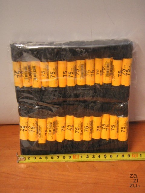 Sznurowadła 25par 75cm czarne grube 1030 Sznurowadła 25par 75cm czarne grube 1030