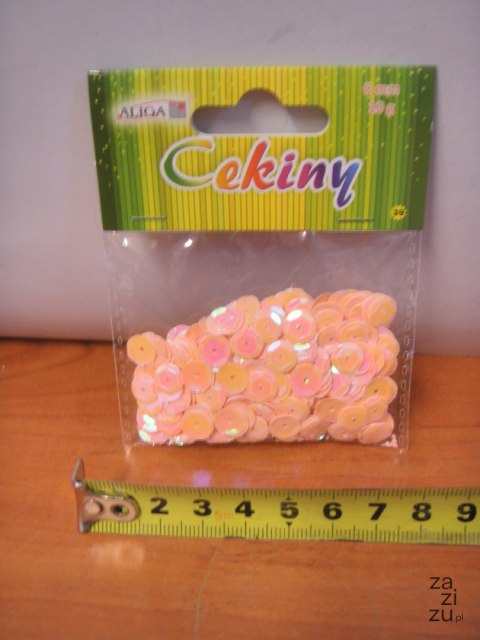 Cekiny 12szt. pastelowe RÓŻOWE 8mm 10g | WMT-112 Cekiny 12szt. pastelowe RÓŻOWE 8mm 10g | WMT-112