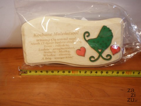Deska fala - narodziny dziecka 18,5 x 10 cm. | P593 Deska fala - narodziny dziecka 18,5 x 10 cm. | P593