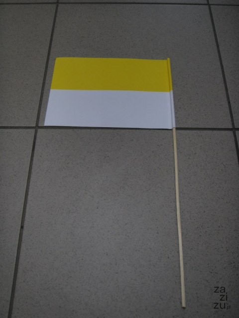 Flaga 25szt. papieska żółto-biała papierowa | 8511 Flaga 25szt. papieska żółto-biała papierowa | 8511