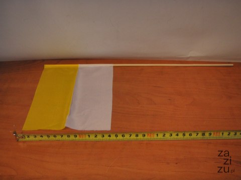 Flaga materiał żółto-biała 25szt. PAPIESKA 8520 Flaga materiał żółto-biała 25szt. PAPIESKA 8520