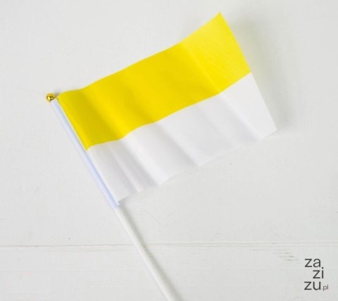 Flaga żółto-biała 12szt. PAPIESKA Flaga żółto-biała 12szt. PAPIESKA