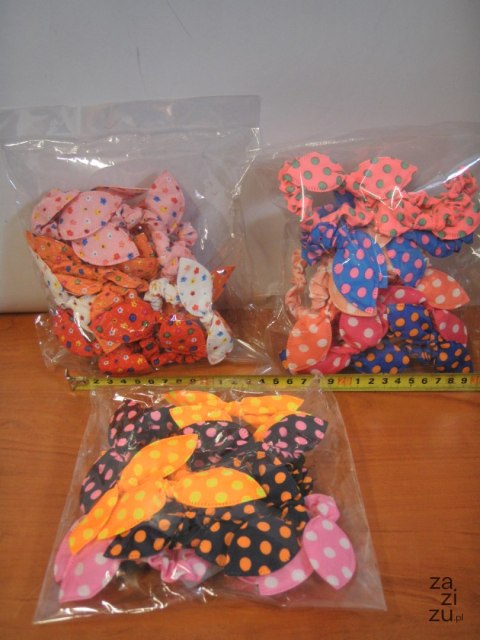 Gumki 12szt kokarda mix 1255 KRÓLICZEK Gumki 12szt kokarda mix 1255 KRÓLICZEK