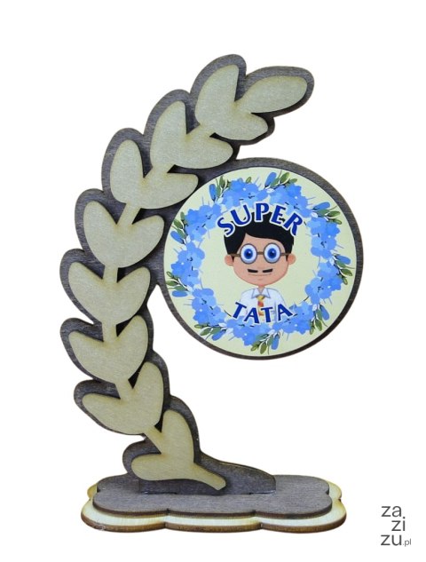 Laur drewniany Dla Super Taty / 18 x 11 cm. / P316W12 Laur drewniany Dla Super Taty / 18 x 11 cm. / P316W12