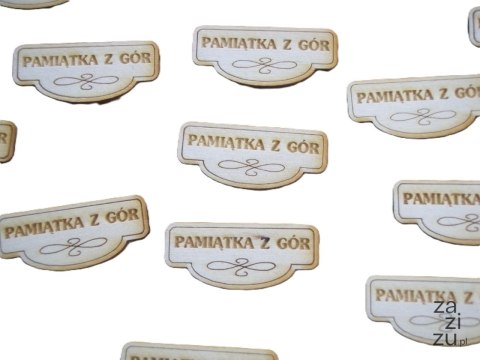 Przywieszka drewniana 20szt PAMIĄTKA Z GÓR 4,5 x 1,5 cm Przywieszka drewniana 20szt PAMIĄTKA Z GÓR 4,5 x 1,5 cm
