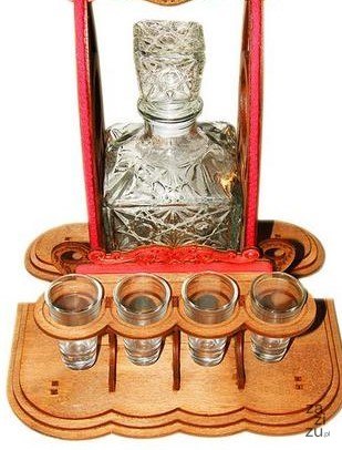 Stojak ażur karafka + kieliszki | 180 1477 Stojak ażur karafka + kieliszki | 180 1477