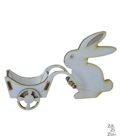 Stojak zajączek z wózkiem / 16 x 10 cm. P348 Stojak zajączek z wózkiem / 16 x 10 cm. P348