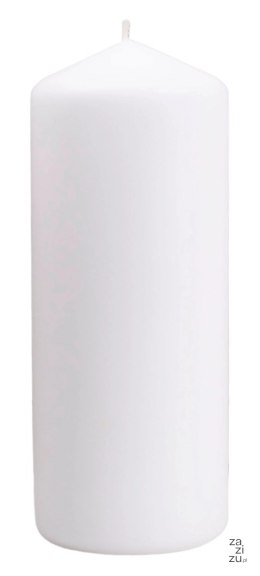 Świeca walec 60/150mm BIAŁA BARWIONA | W60150