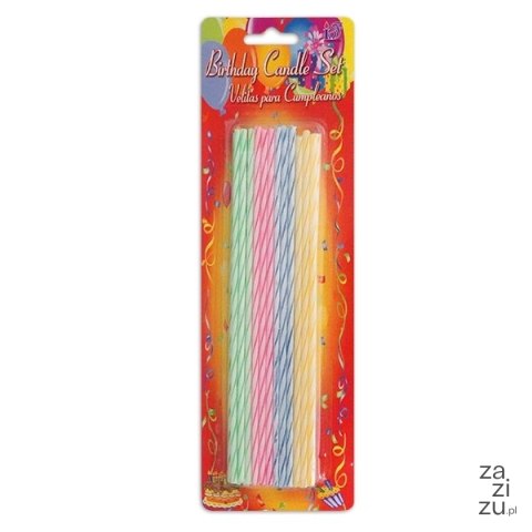 Świeczki urodzinowe długie 17cm 24szt. | SW-247K Świeczki urodzinowe długie 17cm 24szt. | SW-247K