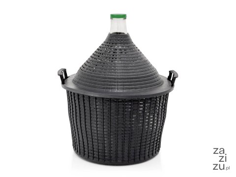 Balon na wino w koszu plastikowym 34l. Balon na wino w koszu plastikowym 34l.