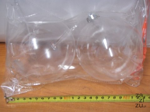 Bombka 2szt. przezroczysta 12cm do zdobienia | XMT-15055 Bombka 2szt. przezroczysta 12cm do zdobienia | XMT-15055