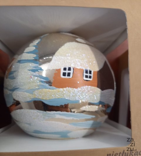 Bombka dekorowana 10cm ornament | D01100 Bombka dekorowana 10cm ornament | D01100