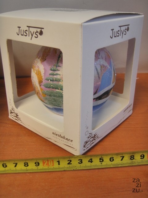 Bombka dekorowana 12cm ornament pejzaż | D01120 Bombka dekorowana 12cm ornament pejzaż | D01120