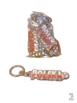 Brelok 10szt. POLSKA biało-czerwony | 6320