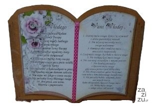 Książeczka ozdobna ramka ŚLUB 20 x 16 cm - P705 Książeczka ozdobna ramka ŚLUB 20 x 16 cm - P705