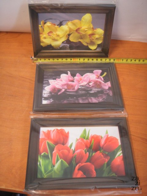 Obraz 10x15 ciemna rama Obraz 10x15 ciemna rama