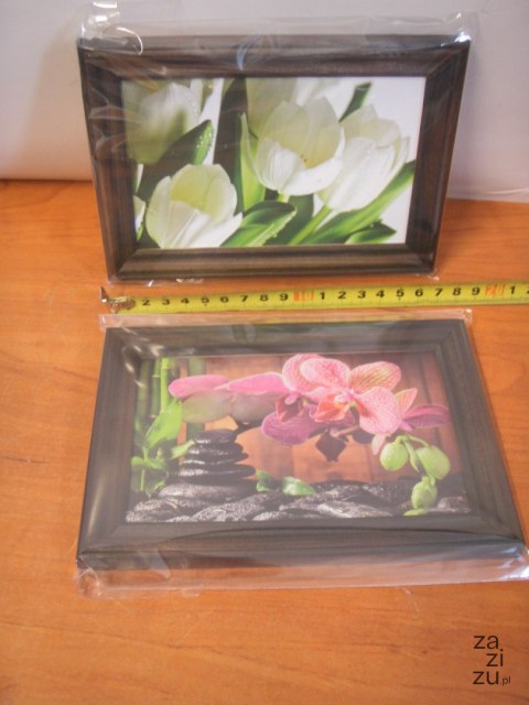 Obraz 10x15 ciemna rama Obraz 10x15 ciemna rama