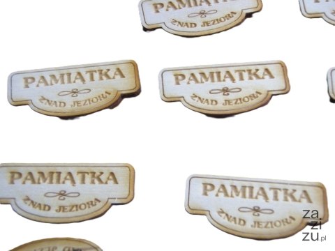 Przywieszka drewniana 20szt. PAMIĄTKA ZNAD JEZIORA 4,5 x 2 cm Przywieszka drewniana 20szt. PAMIĄTKA ZNAD JEZIORA 4,5 x 2 cm