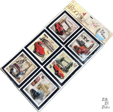 Ramka obrazki 3D na ściane naklejki 20x22 6 szt.AC-012 Ramka obrazki 3D na ściane naklejki 20x22 6 szt.AC-012