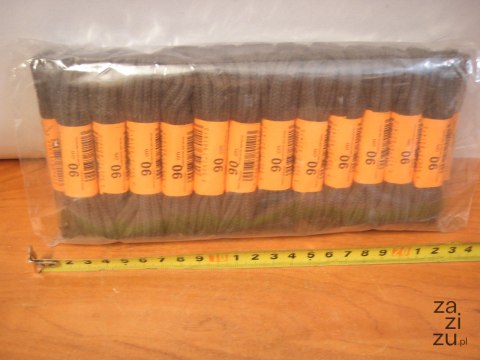 Sznurowadła 25par 90cm brązowe grube kręcone 1138 Sznurowadła 25par 90cm brązowe grube kręcone 1138