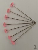 Szpilki ozdobne różowe 50szt diament 54mm 6 paczek SPD54-RO