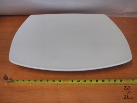 Talerz płytki 25x25cm kwadrat 6szt. biała porcelana TUŁOWICE Talerz płytki 25x25cm kwadrat 6szt. biała porcelana TUŁOWICE