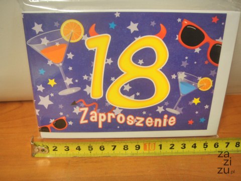 Zaproszenia + koperta 5szt ''18'' MIŁAPKI P561 Zaproszenia + koperta 5szt ''18'' MIŁAPKI P561