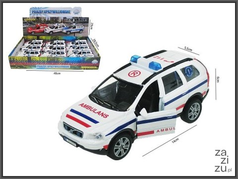 Auto metalowe światło i dźwięk AMBULANS 820 Auto metalowe światło i dźwięk AMBULANS 820