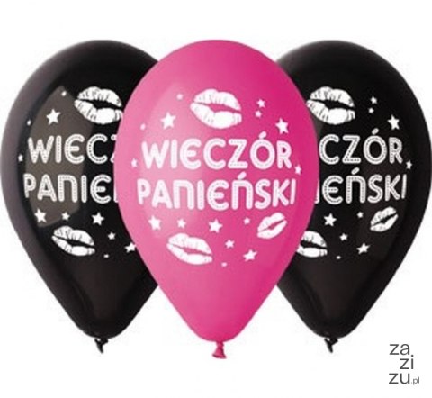 Balony 5szt WIECZÓR PANIEŃSKI GS110/PD03 Balony 5szt WIECZÓR PANIEŃSKI GS110/PD03