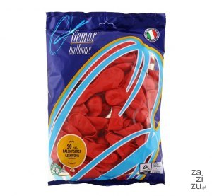 Balony pastel serca - czerwone 50 szt. CR/45/50 Balony pastel serca - czerwone 50 szt. CR/45/50