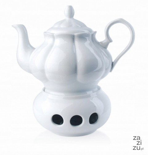 Dzbanek 900ml + podgrzewacz biała porcelana | YM0340 Dzbanek 900ml + podgrzewacz biała porcelana | YM0340