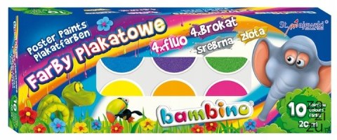 Farby plakatowe 10kol. mix 1956 BAMBINO Farby plakatowe 10kol. mix 1956 BAMBINO