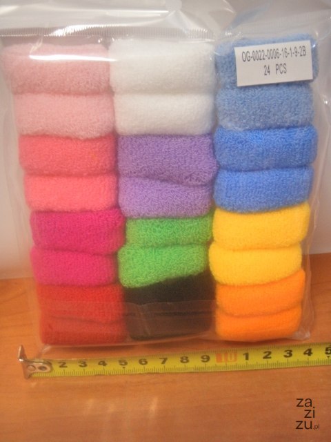 Frotki 24szt do włosów mix kolor 6840 Frotki 24szt do włosów mix kolor 6840