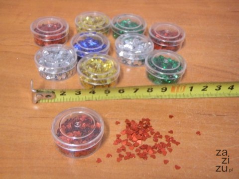 Konfetti/brokat 10pudełek SERCA | KN-0248 Konfetti/brokat 10pudełek SERCA | KN-0248