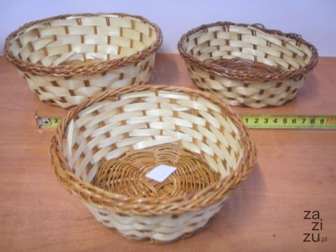 Koszyk 3 szt bambusowy okrągły KOSZB-1403 Koszyk 3 szt bambusowy okrągły KOSZB-1403