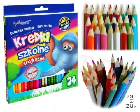 Kredki trójkątne 24kol. BAMBINO | 2676 Kredki trójkątne 24kol. BAMBINO | 2676