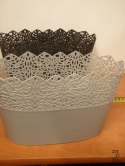 Osłonka korona duo szara/czarna 26x16cm