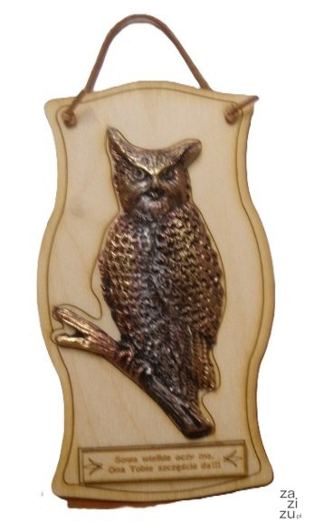 Tabliczka wisząca SOWA 16,5 x 9 cm NR.77 Tabliczka wisząca SOWA 16,5 x 9 cm NR.77