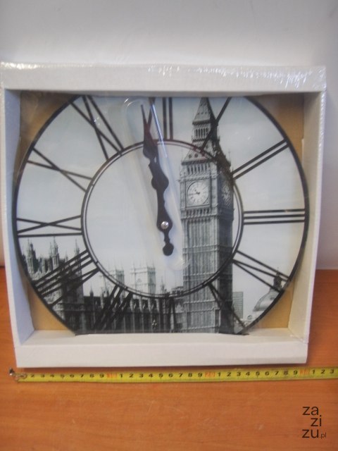 Zegar ścienny szklany 30x4cm BIG BEN Zegar ścienny szklany 30x4cm BIG BEN