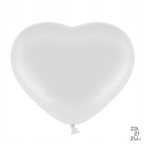 Balony białe 50szt. serca "11" | 5138 Balony białe 50szt. serca "11" | 5138