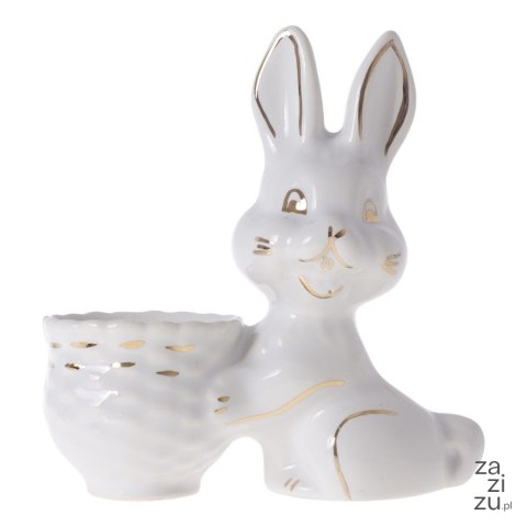 Kieliszek ceramiczny na jajko ZAJĄC ZŁOCONY | OD8509 Kieliszek ceramiczny na jajko ZAJĄC ZŁOCONY | OD8509