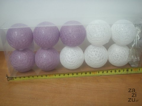 Lampki na baterie 10szt. COTTON BALLS | 475385 Lampki na baterie 10szt. COTTON BALLS | 475385