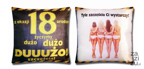 Poduszka urodzinowa 18-nastka Boski Fabio S113 Poduszka urodzinowa 18-nastka Boski Fabio S113