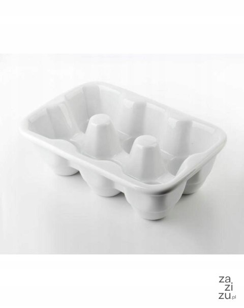 Pojemnik ceram na 6 jajek 16cm biała porcelana | ZD3410 Pojemnik ceram na 6 jajek 16cm biała porcelana | ZD3410