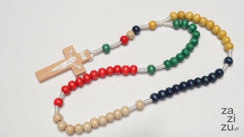 Różaniec 12szt. misyjny kolorowy Różaniec 12szt. misyjny kolorowy