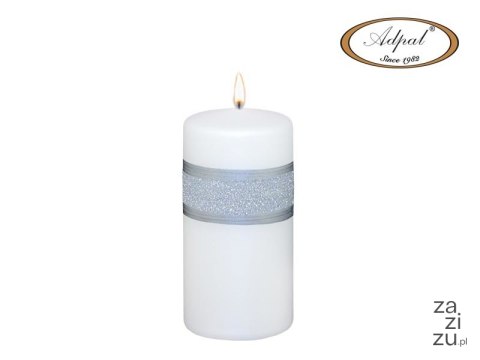 Świeca klubowa PASEK BROKAT 12x5,8cm | KL-4 Świeca klubowa PASEK BROKAT 12x5,8cm | KL-4